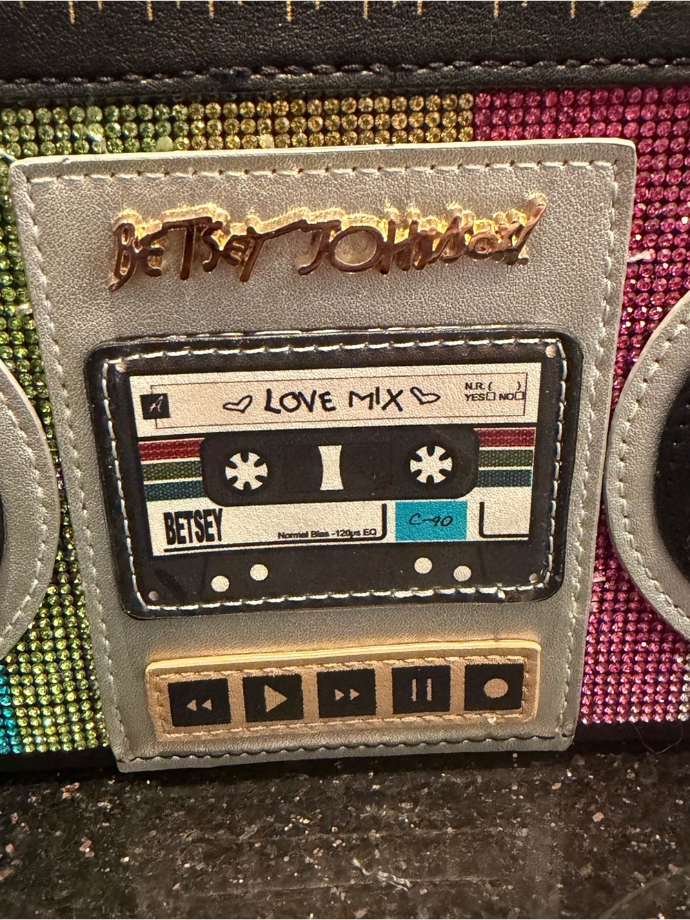 Betsey Johnson Kitsch Say Anything Boom Box Crossbody Bag Purse - Picture 5 of 15